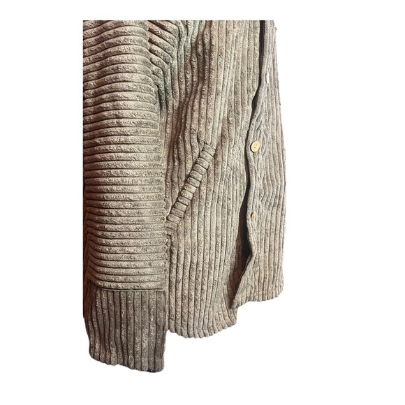 Jimmy Yoo Women’s Ribbed Button Up Hooded Jacket Green Size L NWT - Picture 4 of 10